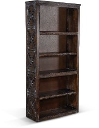Dark Brown Open Bookcase - Carriage House
