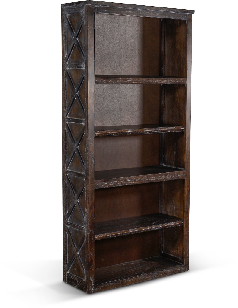 Dark Brown Open Bookcase Carriage House Rc Willey Furniture Dark Brown Open Bookcase Carriage, Carriage House Furniture