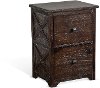 Dark Brown Country 2 Drawer File Cabinet - Carriage House