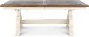 Country White and Brown Trestle Dining Room Table - Drake