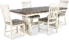 Drake White and Brown 5 Piece Dining Room Set