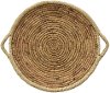 24 Inch Round Water Hyacinth Tray with Handles