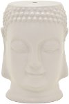 17 Inch Cream Ceramic Buddha Plant Stand