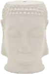 17 Inch Cream Ceramic Buddha Plant Stand