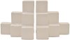 Cream Ceramic Geometric Bookend Pair