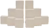 Cream Ceramic Geometric Bookend Pair