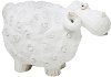 7 Inch White Carved Sheep Sculpture