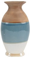 15 Inch White, Blue and Beige Vase
