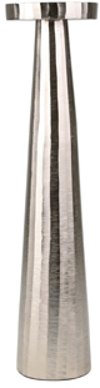 22 Inch Silver Aluminum Pillar Candle Holder