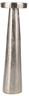 19 Inch Silver Aluminum Pillar Candle Holder