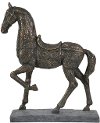 19 Inch Bronze Polyresin Horse Sculpture