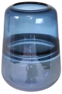 9 Inch Blue Handmade Glass Vase