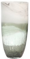 12 Inch Smokey Gray Glass Vase