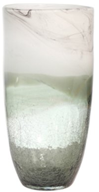 12 Inch Smokey Gray Glass Vase