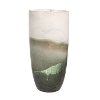 14 Inch Smokey Gray Glass Vase
