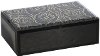 Black and Gold Leaf Design Wood and Glass Box