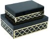 10 Inch Teal Wood and Glass Jewelry Box