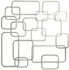 26 Inch Metal Silver Rectangular Wall Decor