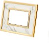 Faux White Marble and Gold Picture Frame