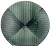 Clearance 14 Inch Round and Flat Green Ceramic Vase
