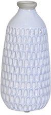 9 Inch Blue Ceramic Dimpled Vase