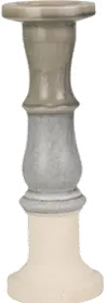 Clearance 16 Inch Matte Gray Fade Ceramic Candle Holder