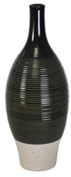 16 Inch Green Ceramic Bottle Vase