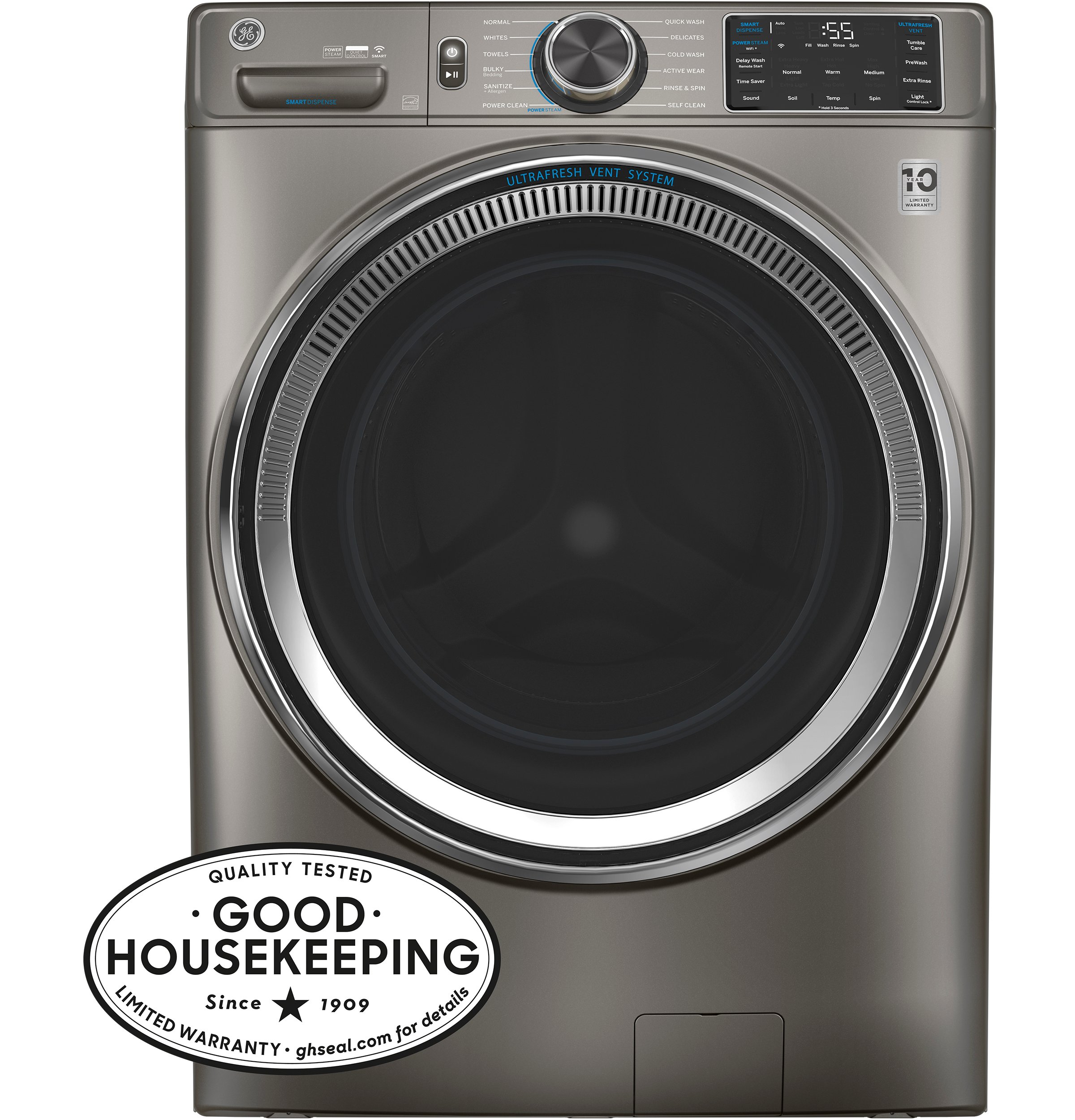 GFW650SPNSN GE 4.8 cu. ft. Capacity Smart Front Load Steam Washer with SmartDispense - Satin Nickel-2