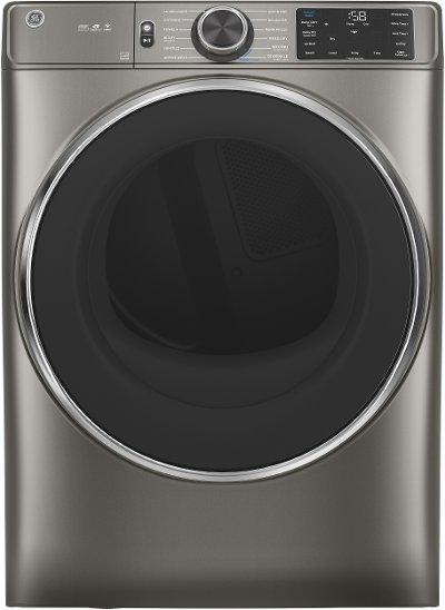 GFD65ESPNSN GE 7.8 cu. ft. Capacity Smart Front Load Electric Dryer with Steam - Satin Nickel