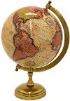 Clearance 13 Inch World Globe with Antique Brass Base