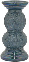 10 Inch Blue Ceramic Tabletop Candle Holder