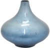 Clearance 12 Inch Variegated Blue Ceramic Vase