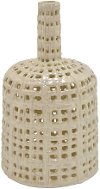 12 Inch Cream Ceramic Pierced Vase