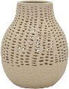 11 Inch Cream Ceramic Vase