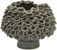 7 Inch Gray Tone Ceramic Vase