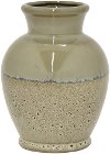 Clearance 8 Inch Cream and Gray Ceramic Vase