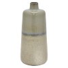 11 Inch Gray and Cream Ceramic Short Neck Vase