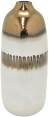19 Inch Copper and Cream Ceramic Vase