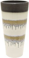 13 Inch Brown Wash Drip Ceramic Vase