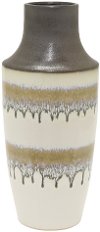 14 Inch Brown Wash Drip Ceramic Vase