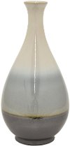 16 Inch Gray and Blue Ceramic Vase