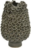 15 Inch Gray Ceramic Vase