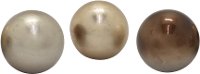 Assorted 4 Inch Copper, Cream or Beige Ceramic Orb