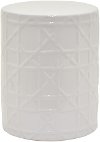 18 Inch Cream Ceramic Stool