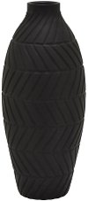 Modern 28 Inch Matte Black Vase