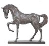 Silver Horse Sculpture on Base