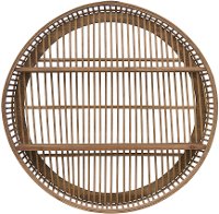 23 Inch Round Wooden Wall Shelf