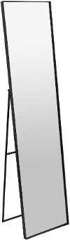 Black Metal Framed Floor Mirror with Easel