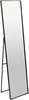 Black Metal Framed Floor Mirror with Easel