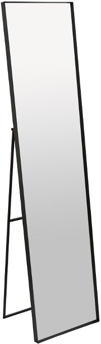 Black Metal Framed Floor Mirror with Easel